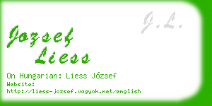 jozsef liess business card